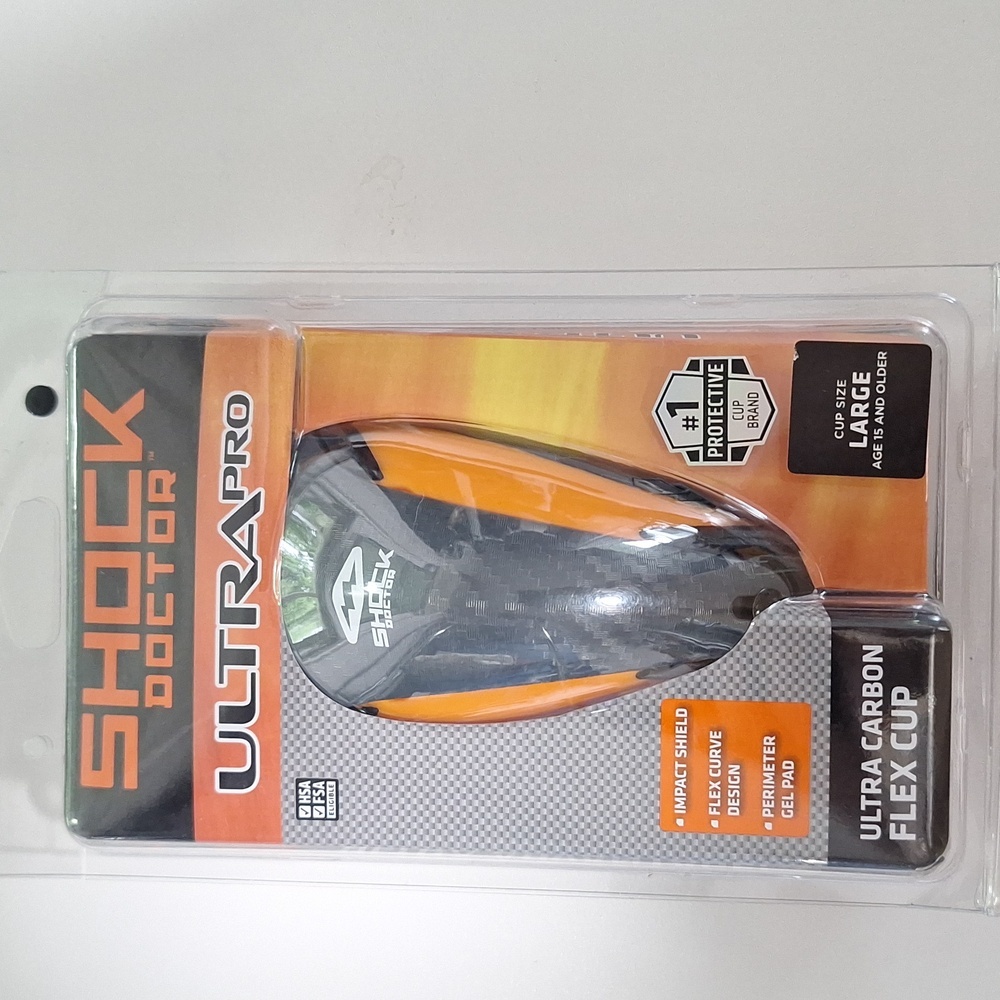 Shock Doctor Ultra Carbon Flex Cup Black and Orange